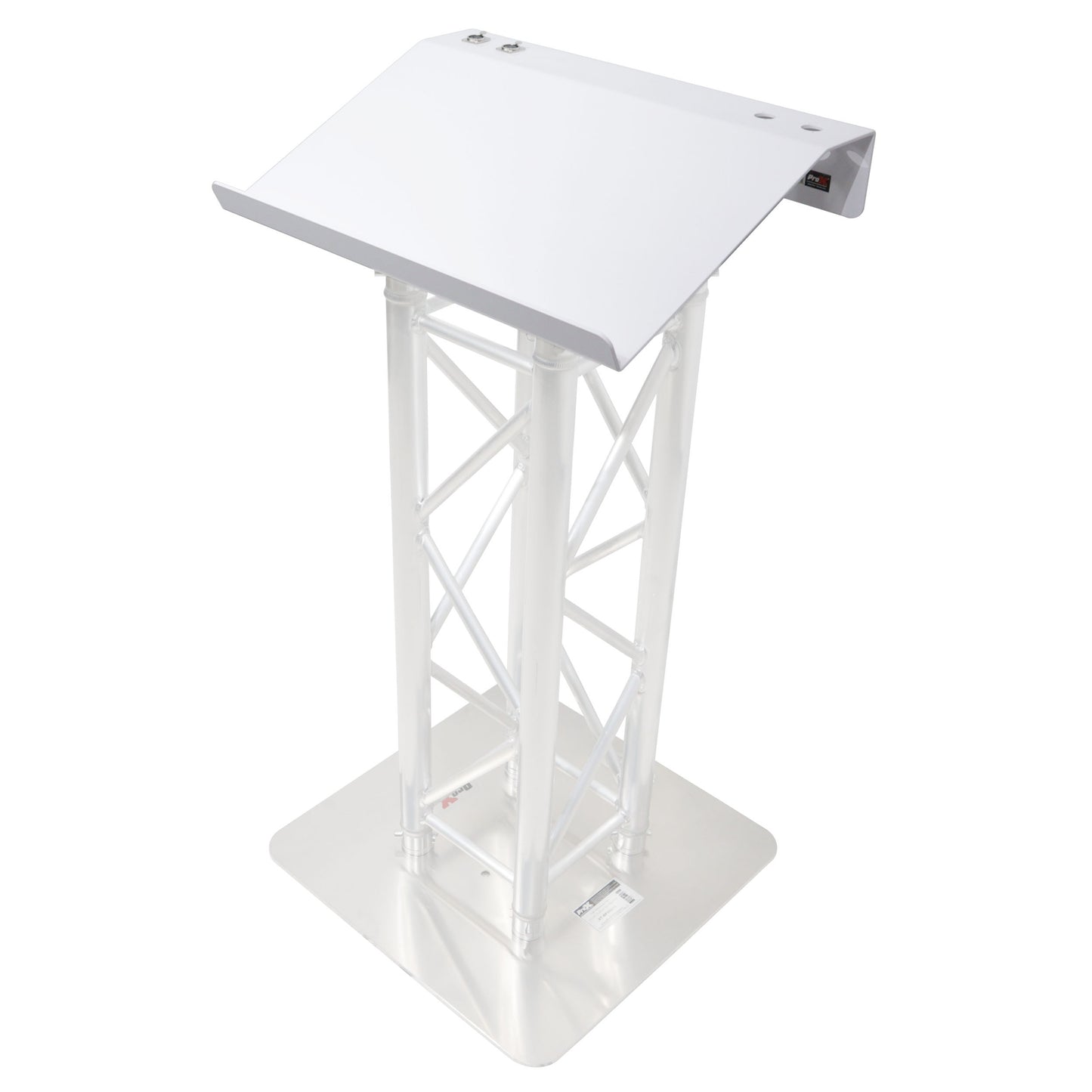 ProX Truss Lectern 24" Aluminum F34 Truss Podium Lectern | White