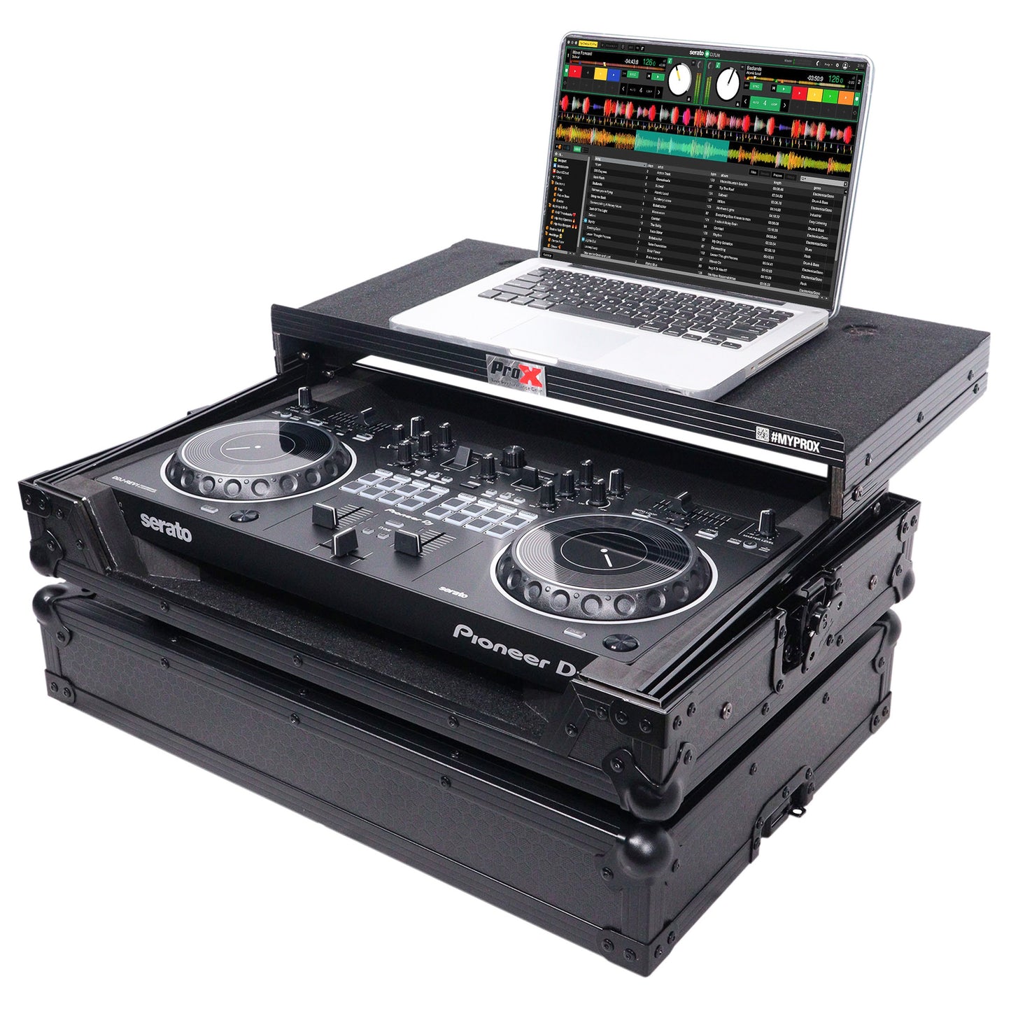 ProX ATA Flight Case for Pioneer DDJ-REV1 With Laptop Shelf | Black