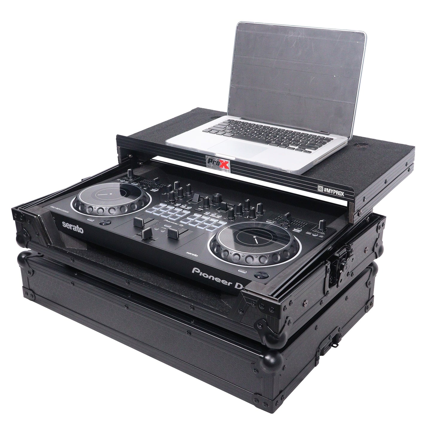 ProX ATA Flight Case for Pioneer DDJ-REV1 With Laptop Shelf | Black