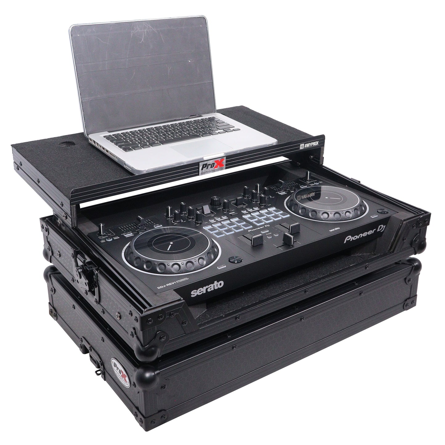 ProX ATA Flight Case for Pioneer DDJ-REV1 With Laptop Shelf | Black