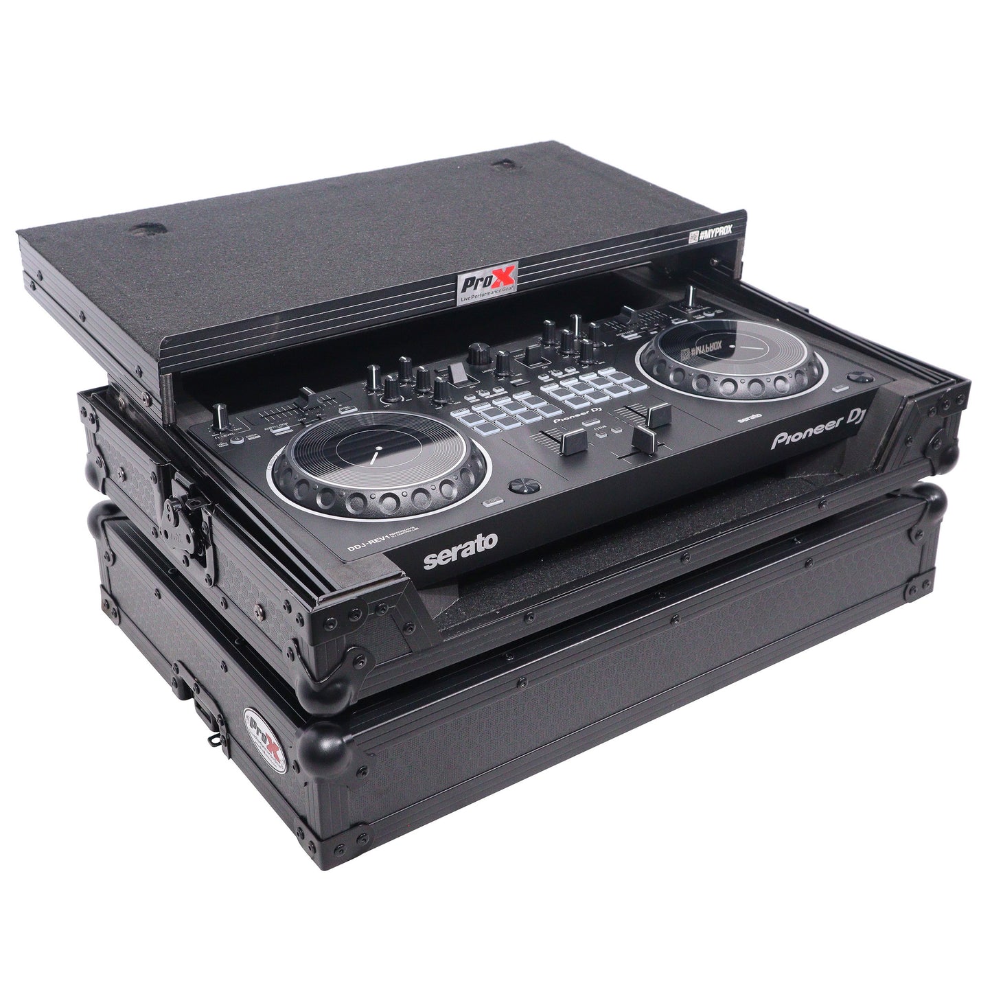 ProX ATA Flight Case for Pioneer DDJ-REV1 With Laptop Shelf | Black