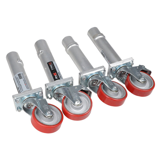 ProX StageQ Locking Rolling Stage Legs with Casters | 16 in