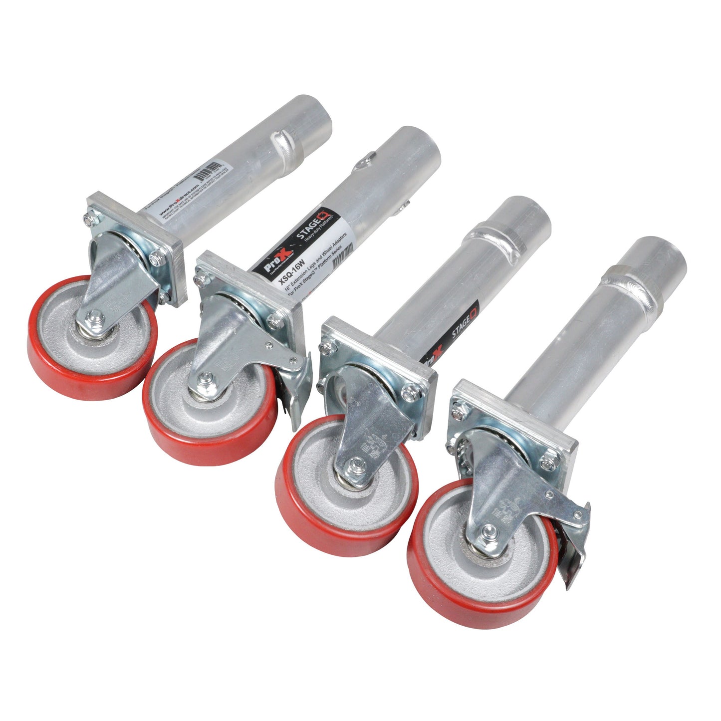 ProX StageQ Locking Rolling Stage Legs with Casters | 16 in