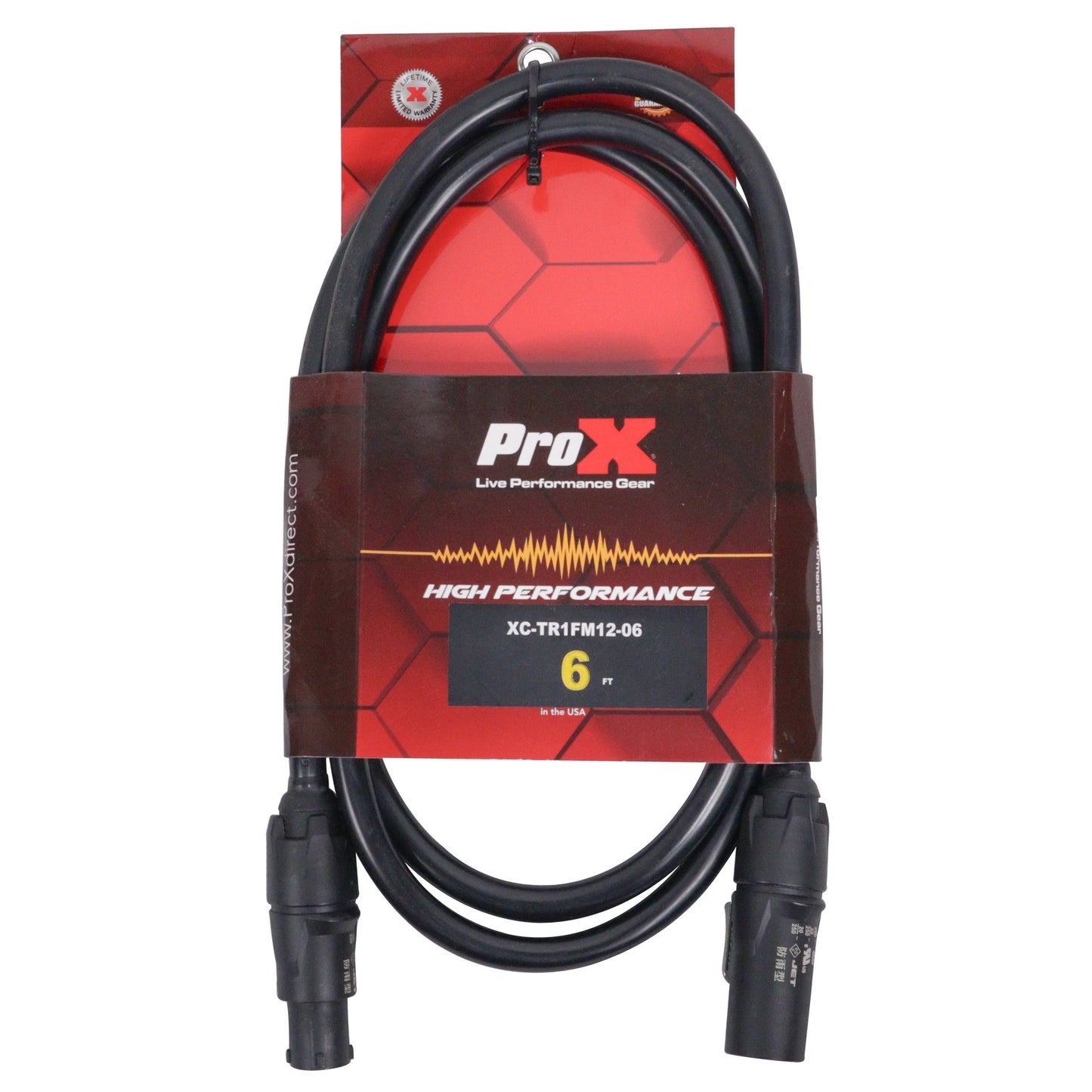 ProX XC-TR1FM12 Male to Female 12AWG Locking Power Cable | 6 ft