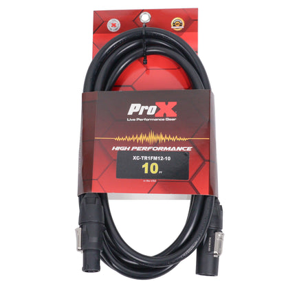 ProX XC-TR1FM12 Male to Female 12AWG Locking Power Cable | 10 ft