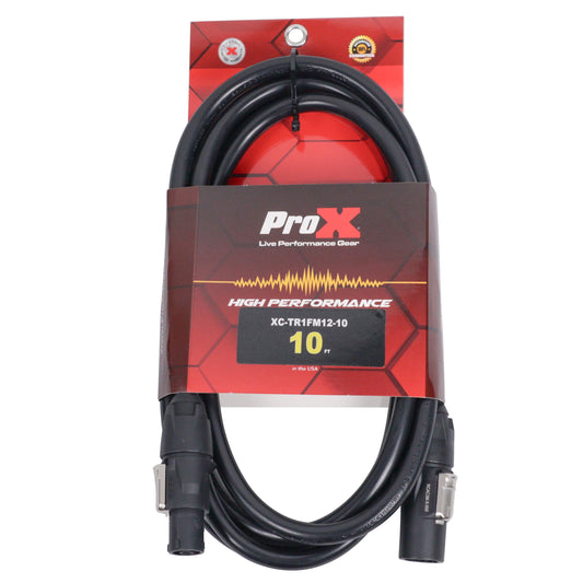 ProX XC-TR1FM12 Male to Female 12AWG Locking Power Cable | 10 ft