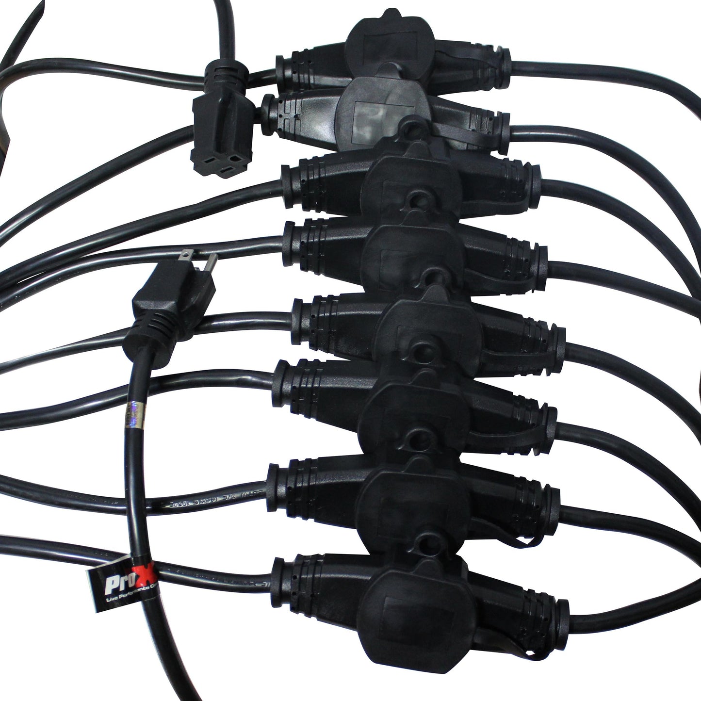 ProX Male NEMA to Female Edison Multi-Outlet Power Extension Cable | 52 ft | 9 | 14 AWG
