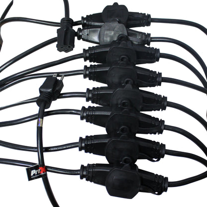 ProX Male NEMA to Female Edison Multi-Outlet Power Extension Cable | 52 ft | 9 | 14 AWG
