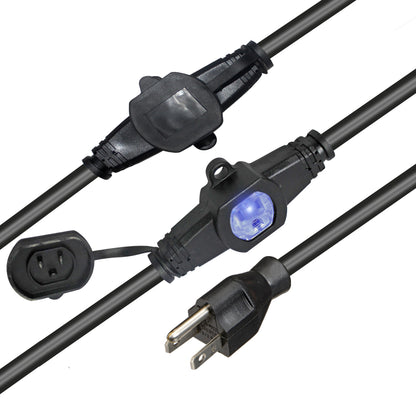 ProX Male NEMA to Female Edison Multi-Outlet Power Extension Cable | 32 ft | 6 | 12 AWG