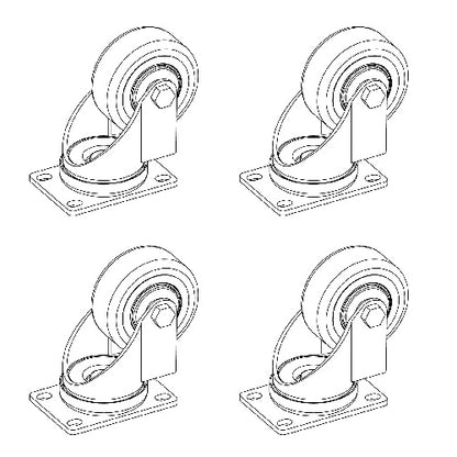 JBL ACK1 Universal Accessory Caster Kit diagram