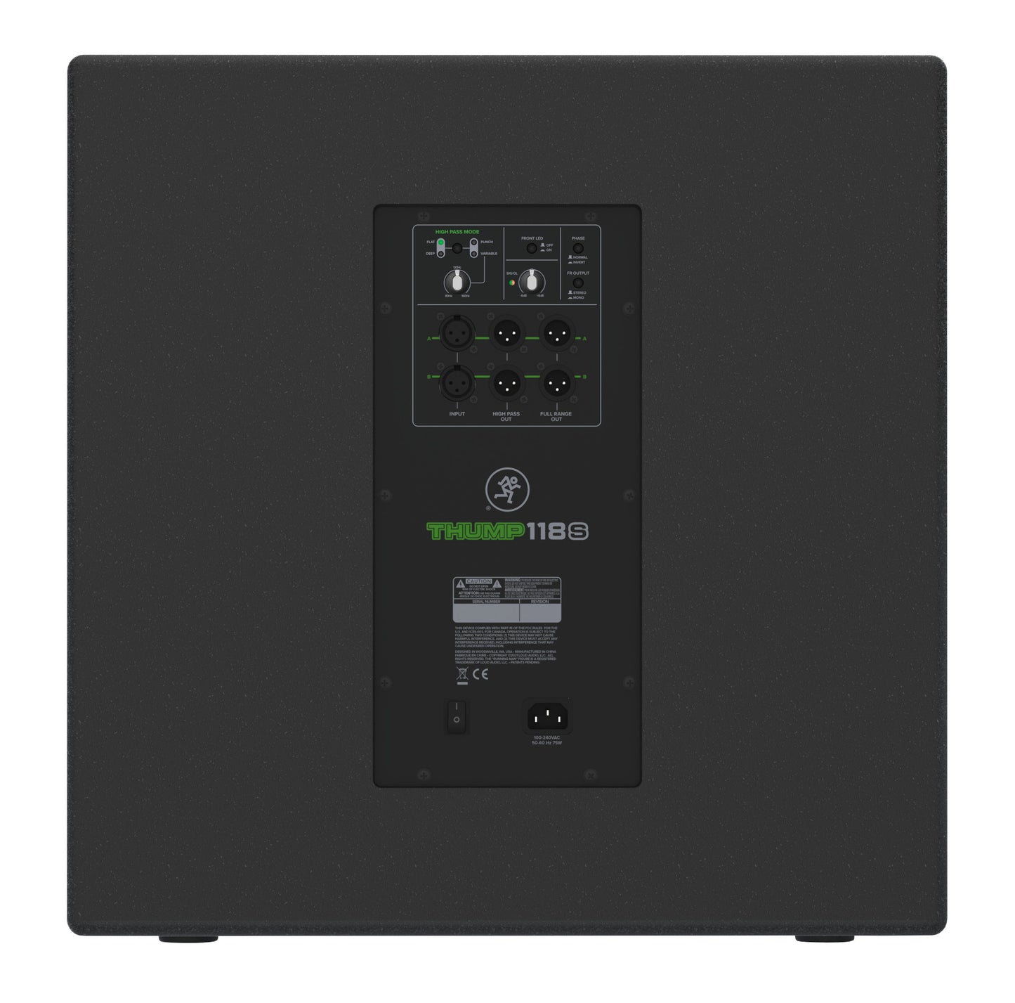 Mackie Thump118S 18-Inch 1400W Powered Subwoofer back
