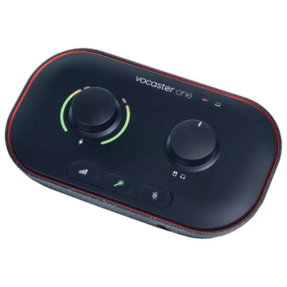 Focusrite Vocaster One Podcasting Audio Interface left