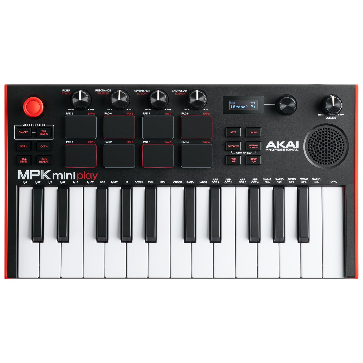 AKAI MPK Mini Play MK3 Mini Controller Keyboard top