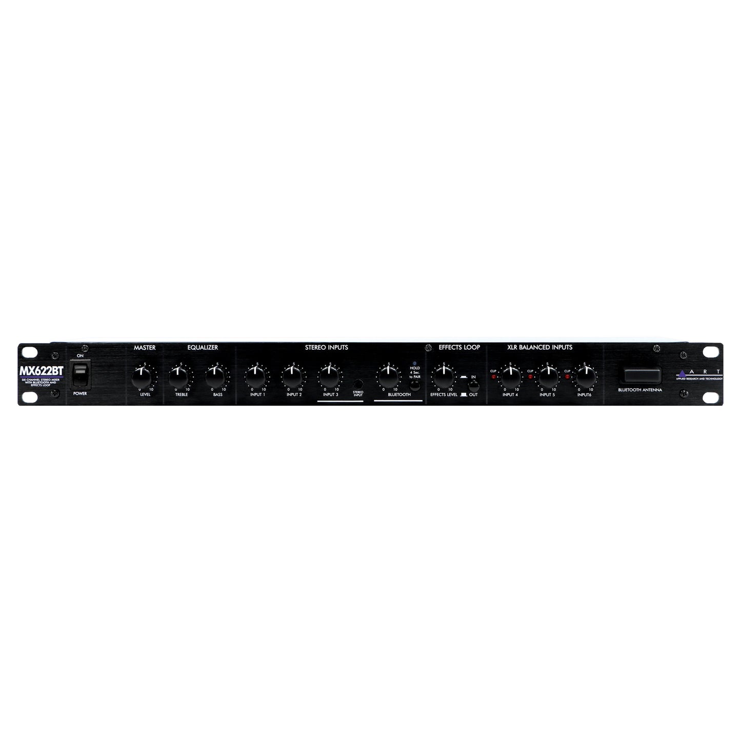 ART MX622BT 6-Channel Rackmount Stereo Mixer back