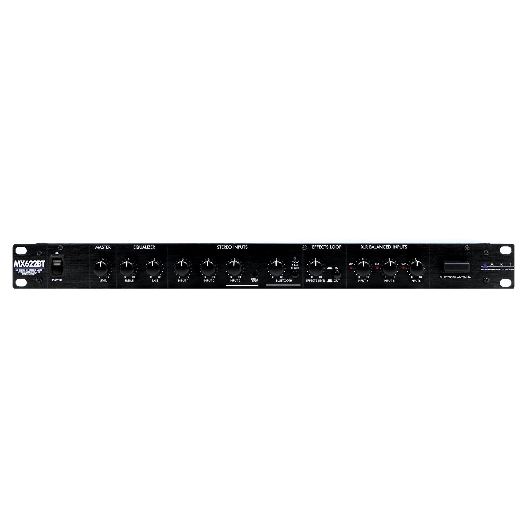 ART MX622BT 6-Channel Rackmount Stereo Mixer back