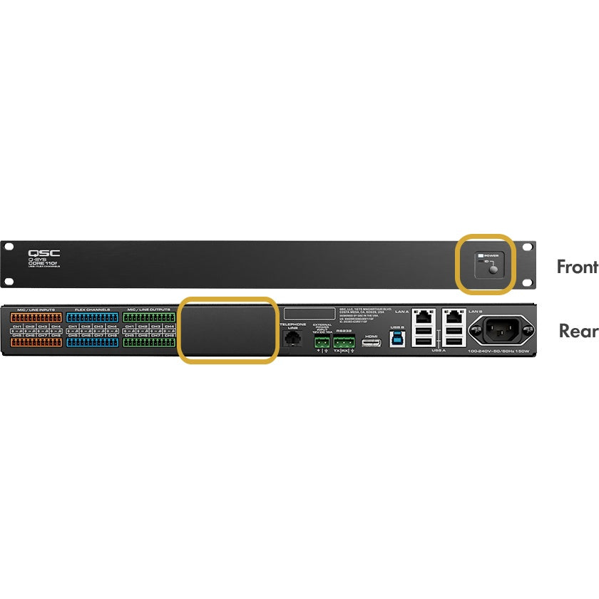 Q-SYS Core 110f Network + Analog I/O Processor (V2) – SoundPro