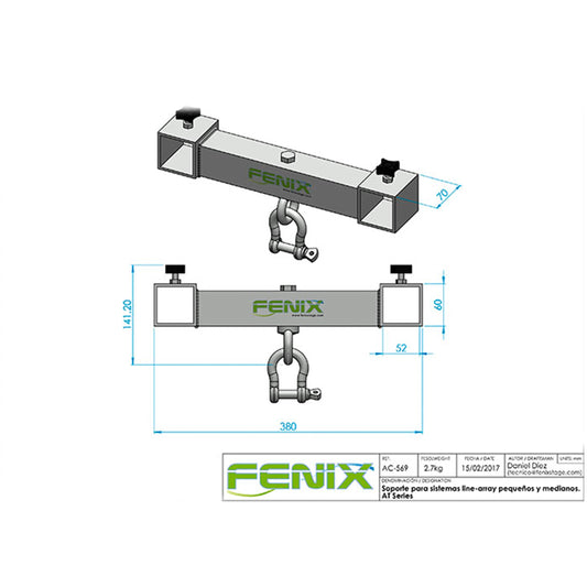 ProX XT-AC569 Stand for Fenix Line Array Systems T-Bar | Black