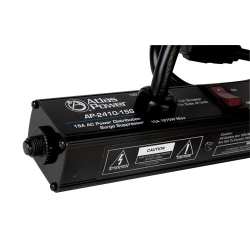 AtlasIED AP Vertical Power Strip 24" Rack Mount 10-Outlet Strip | 15A