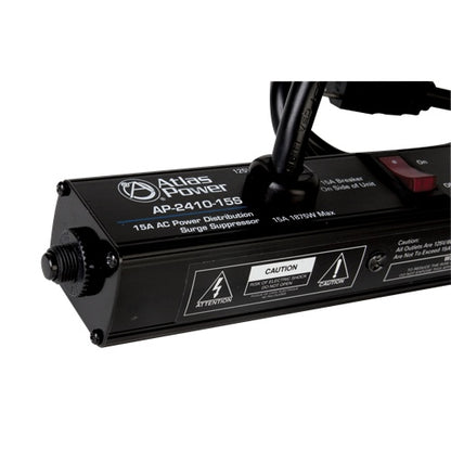 AtlasIED AP Vertical Power Strip 24" Rack Mount 10-Outlet Strip | 15A