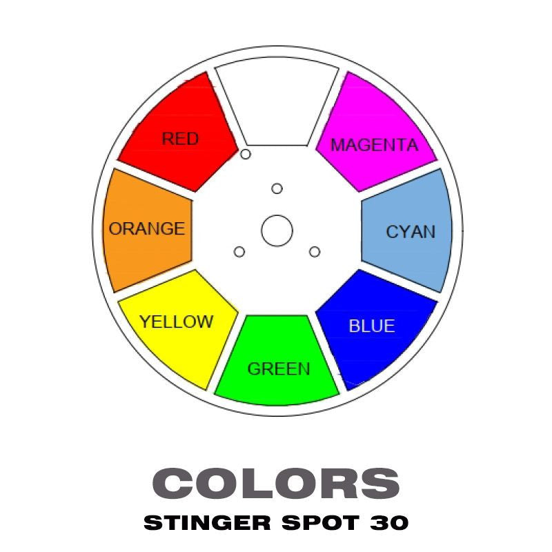 Eliminator Lighting Stinger Spot 30 Mini Moving Head color wheel