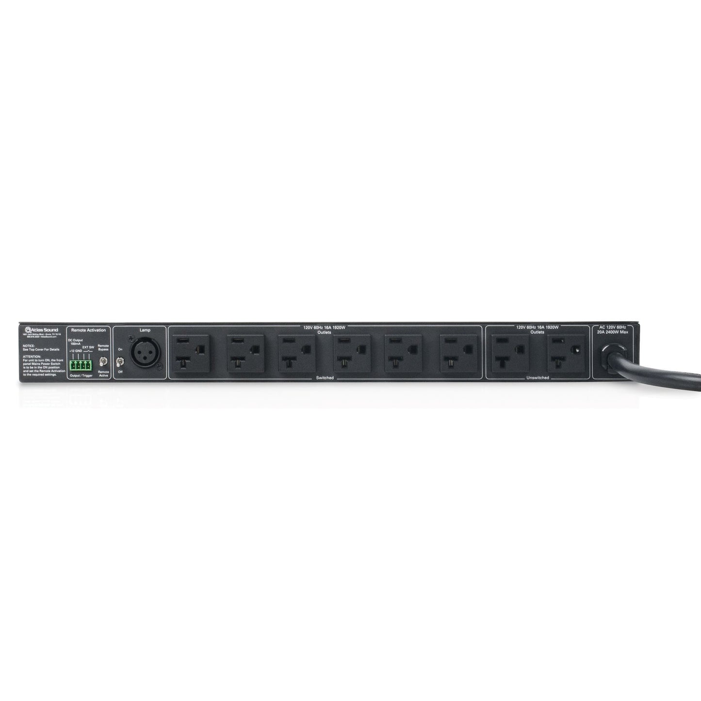 AtlasIED AP-S20RT 20A Power Distribution With Surge Suppression