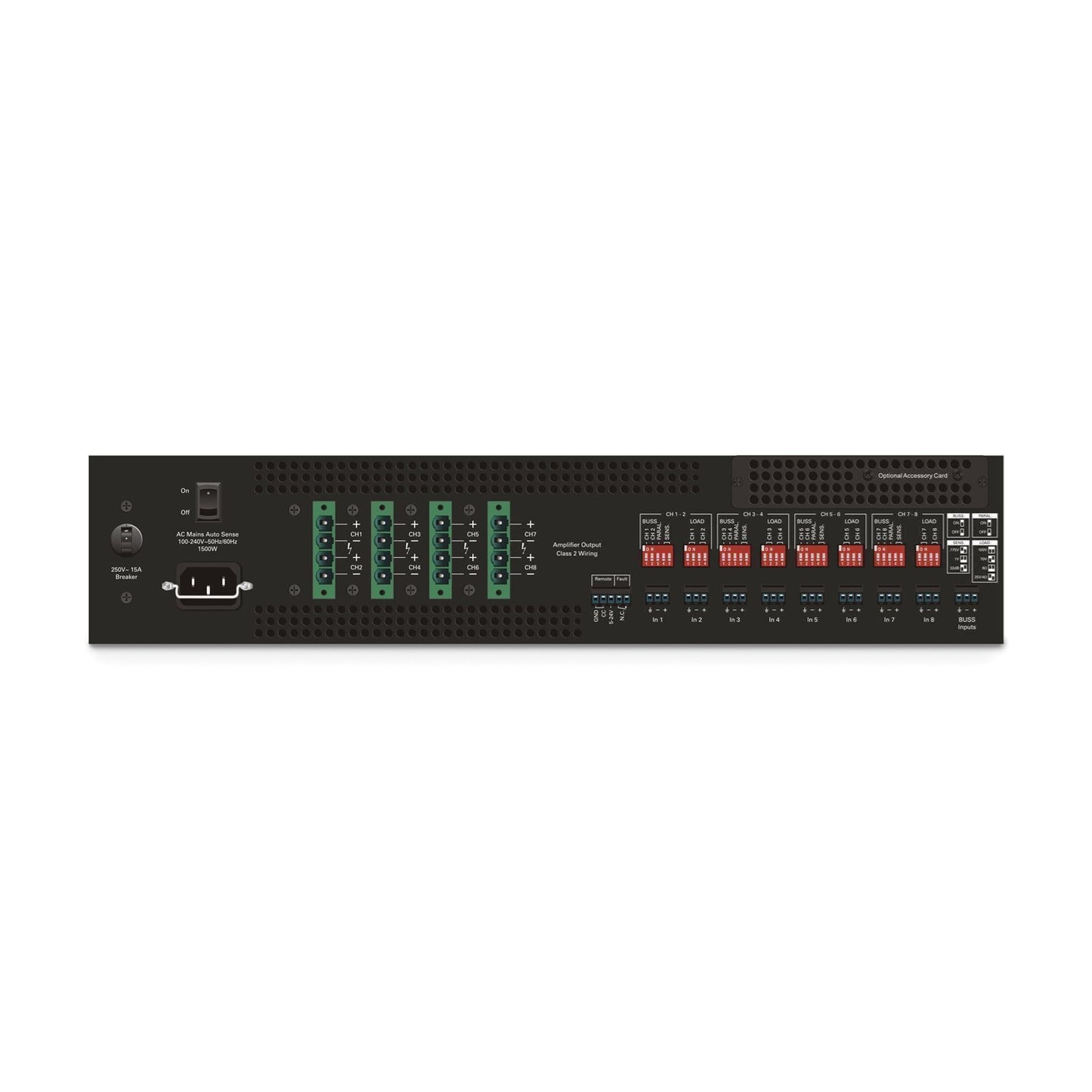 AtlasIED HPA2408 Eight-Channel 2400W Commercial Power Amplifier