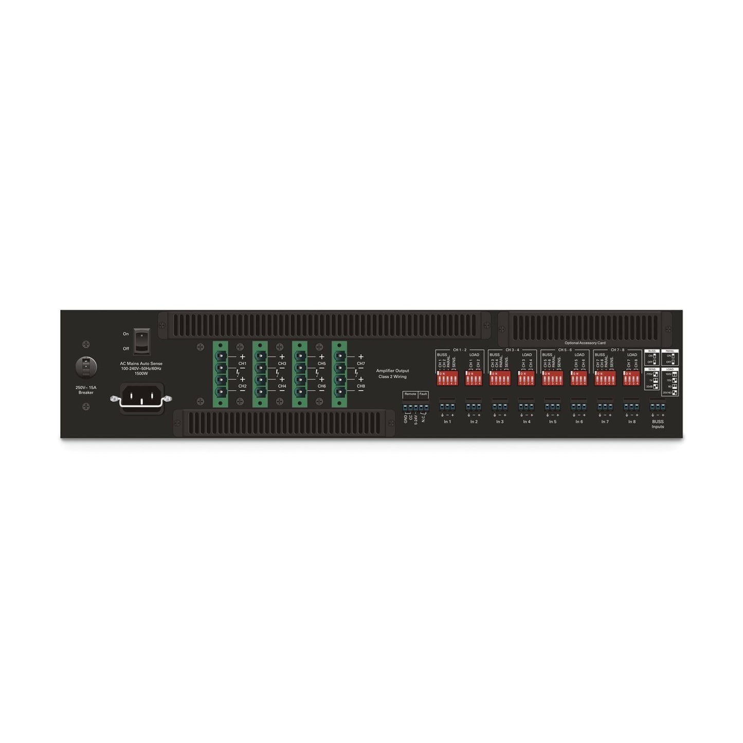 AtlasIED HPA2408 Eight-Channel 2400W Commercial Power Amplifier