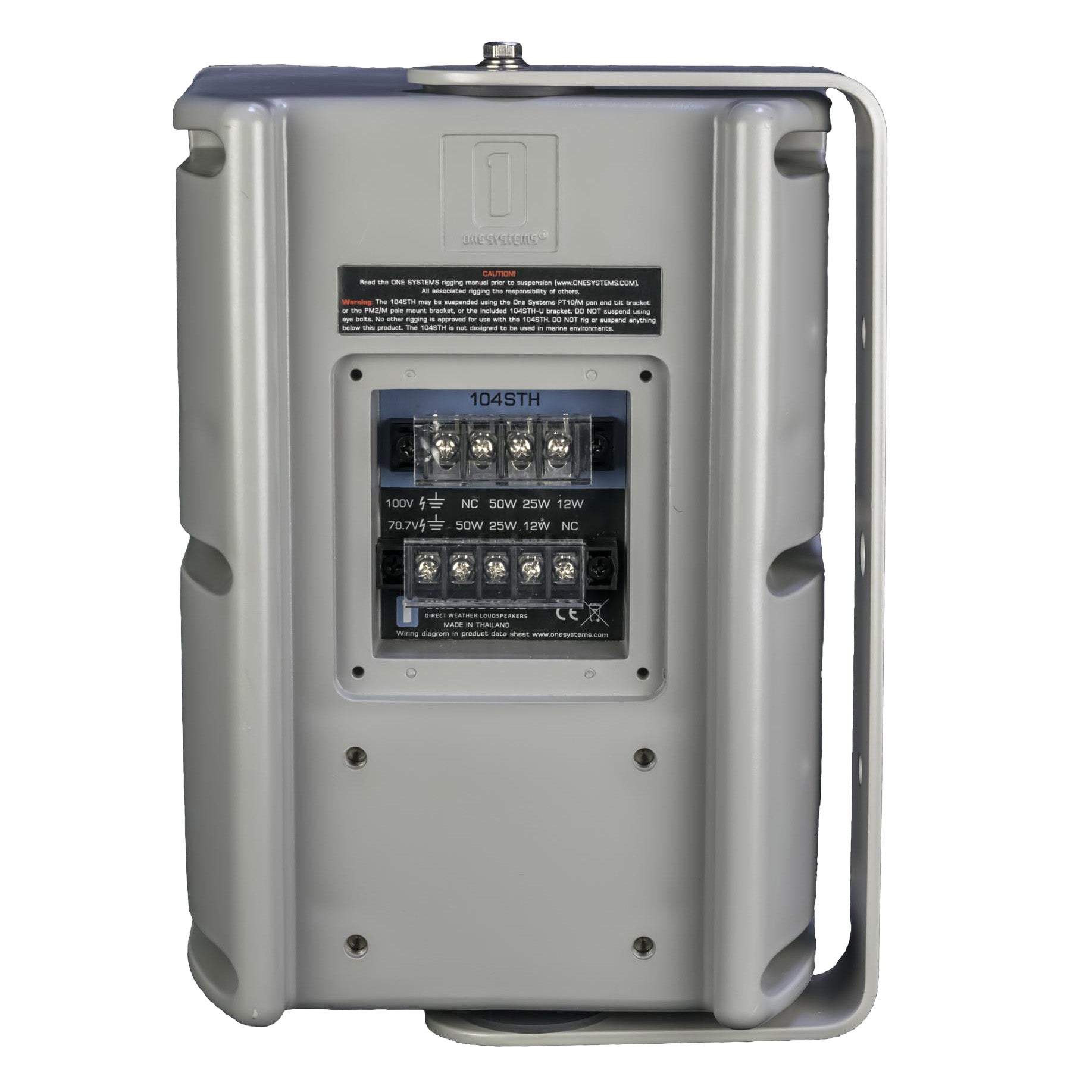 One Systems 104.STH-GRAY 4.5â€ Silver Series Speaker back