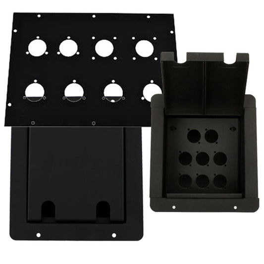 ProCo Sound FBI-B Floor Pocket Insert Plates and Raw Floor Pockets