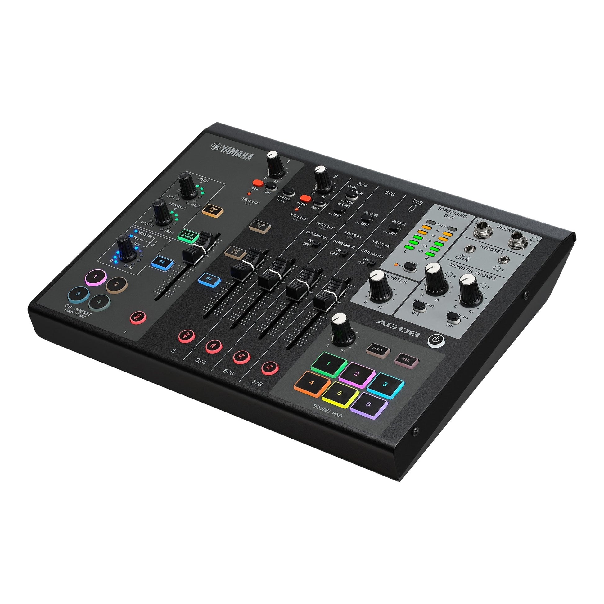 Yamaha AG08 8-Channel Live Streaming Mixer black