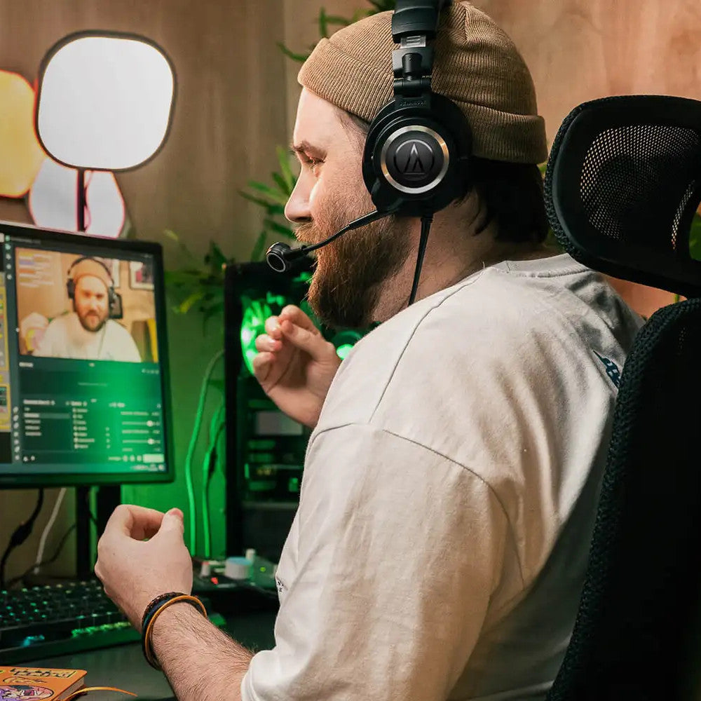 Audio-Technica ATH-M50xSTS StreamSet Streaming Headset lifestyle 2
