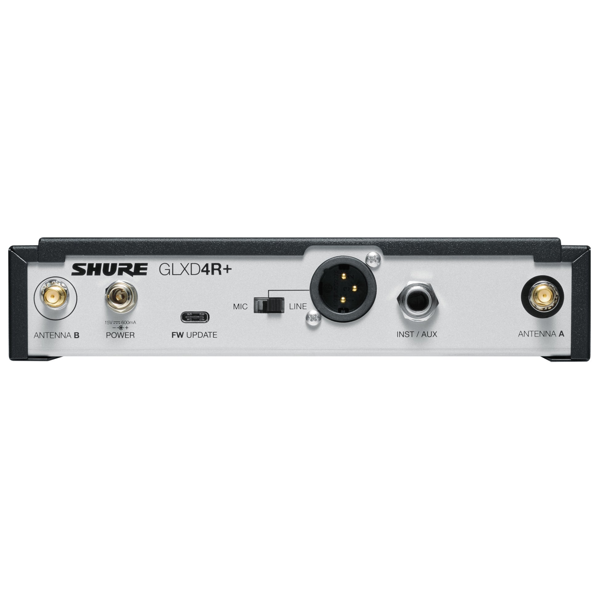 Shure GLXD4R+ Dual Band Rack Receiver back