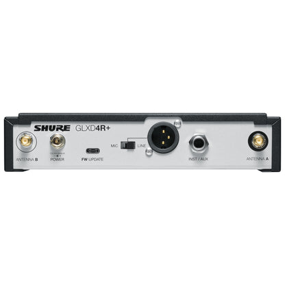 Shure GLXD4R+ Dual Band Rack Receiver back