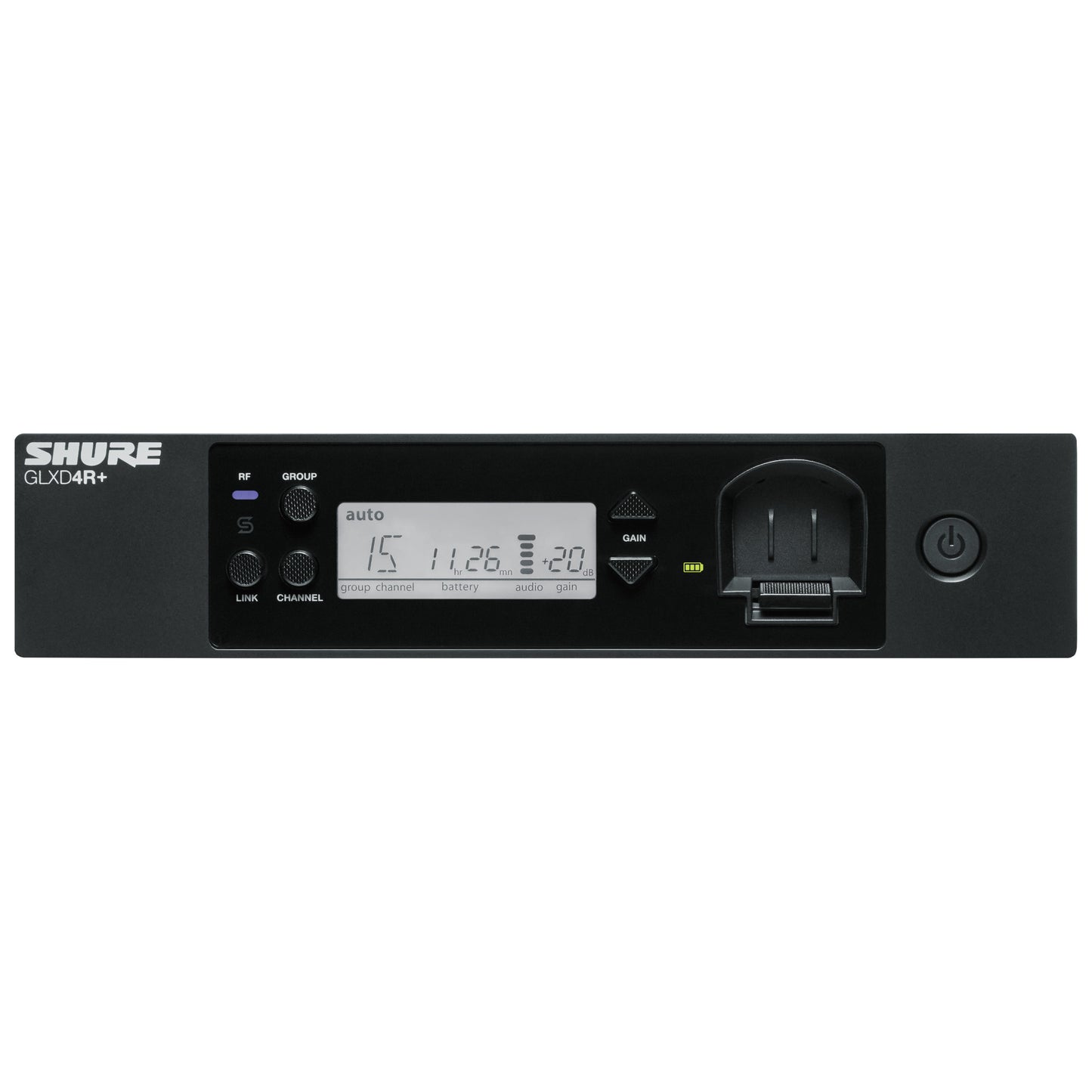 Shure GLXD4+ Receiver top