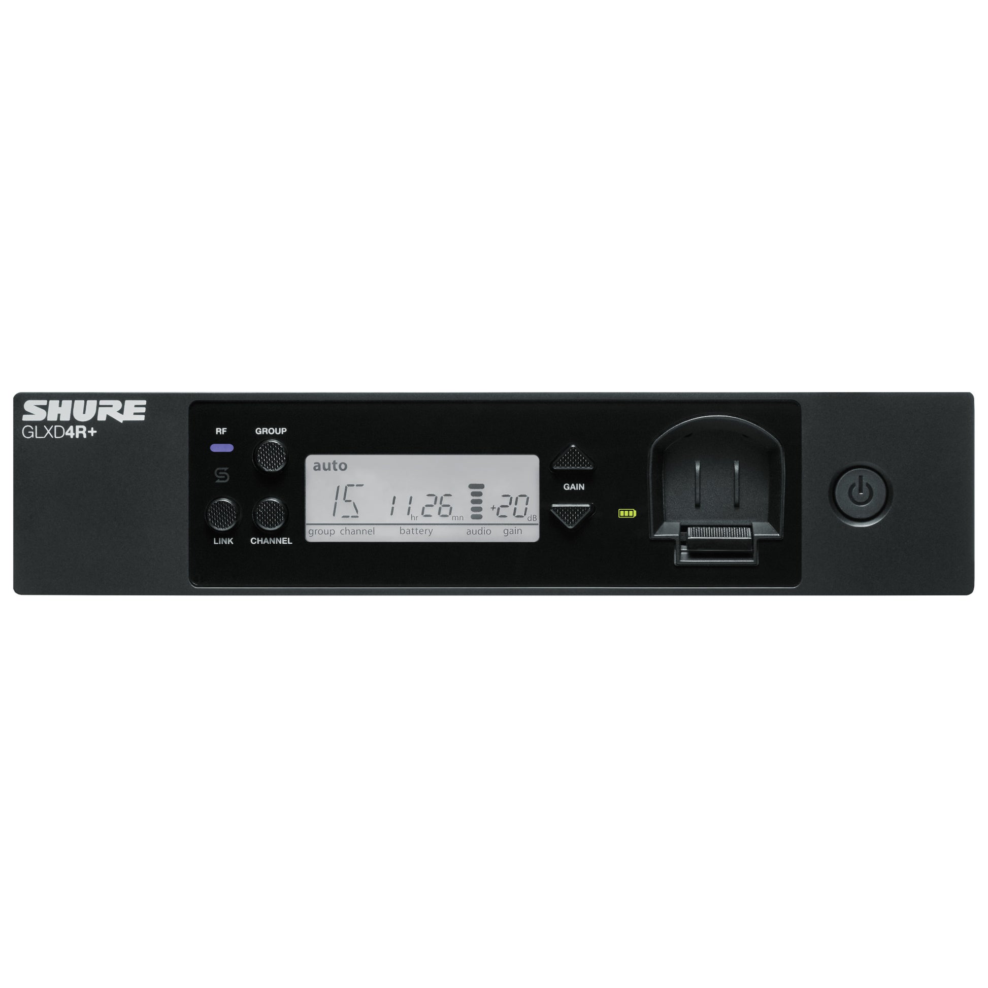 Shure GLXD4+ Receiver top