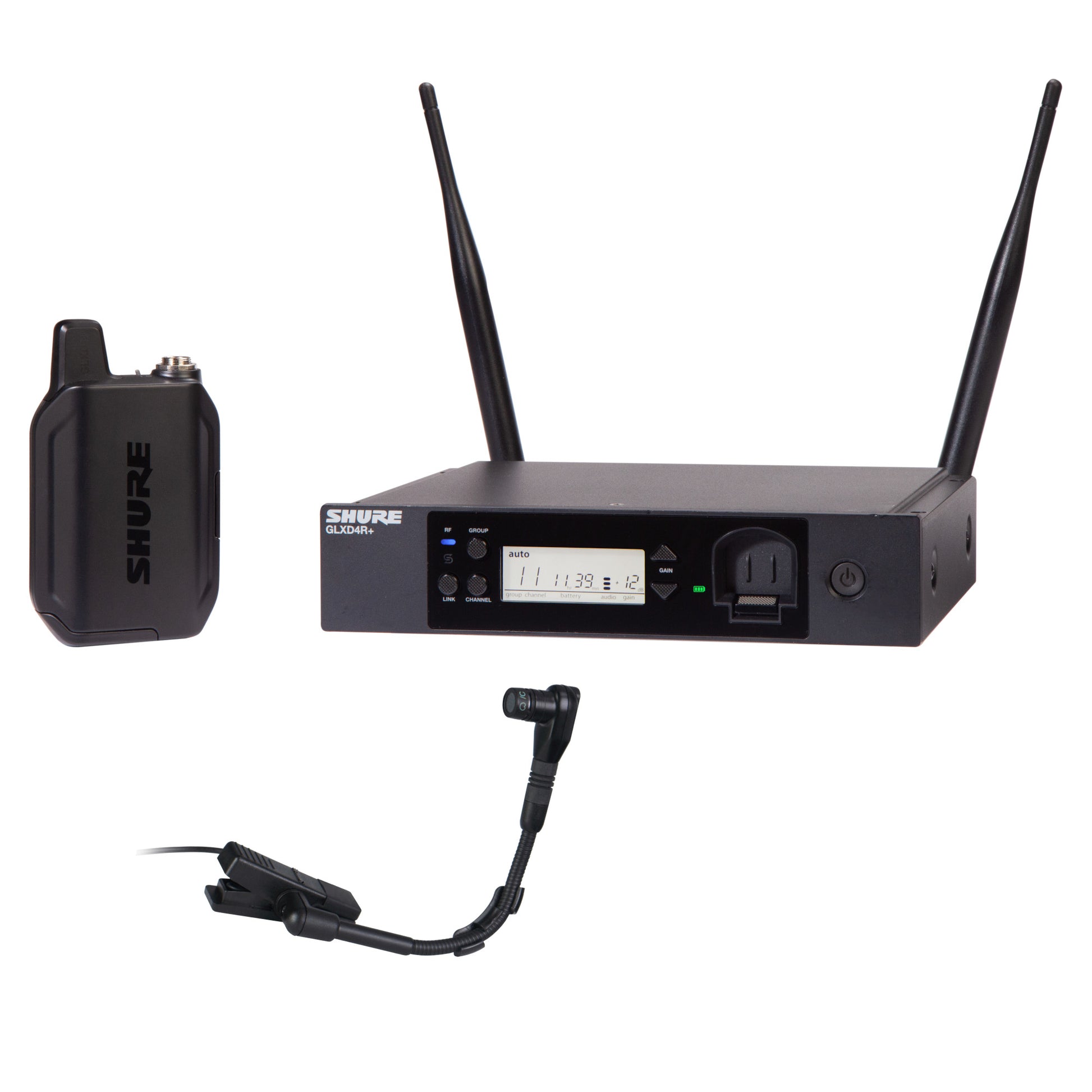 Shure GLXD14R+/B98 Dual Band Wireless Instrument Microphone System