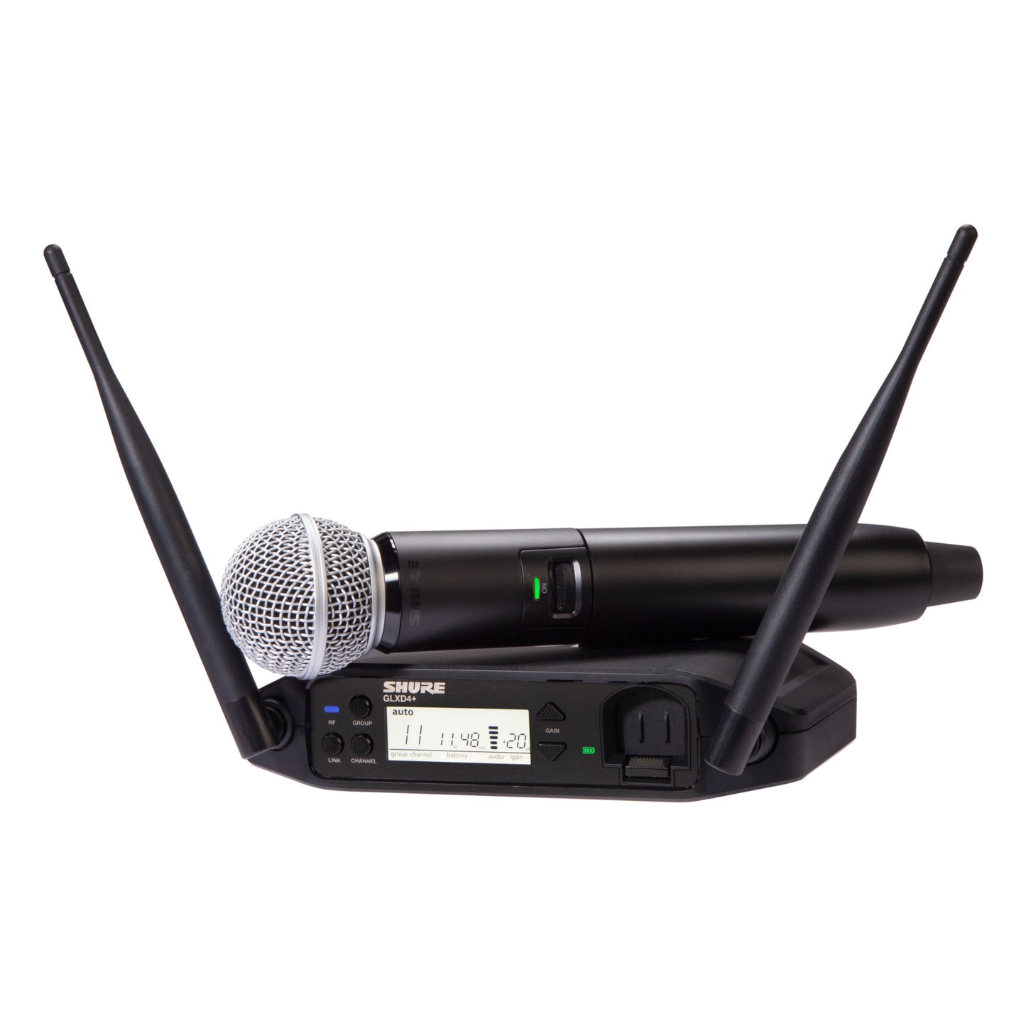 Shure GLXD24+/SM58 Dual Band Wireless Handheld Microphone System