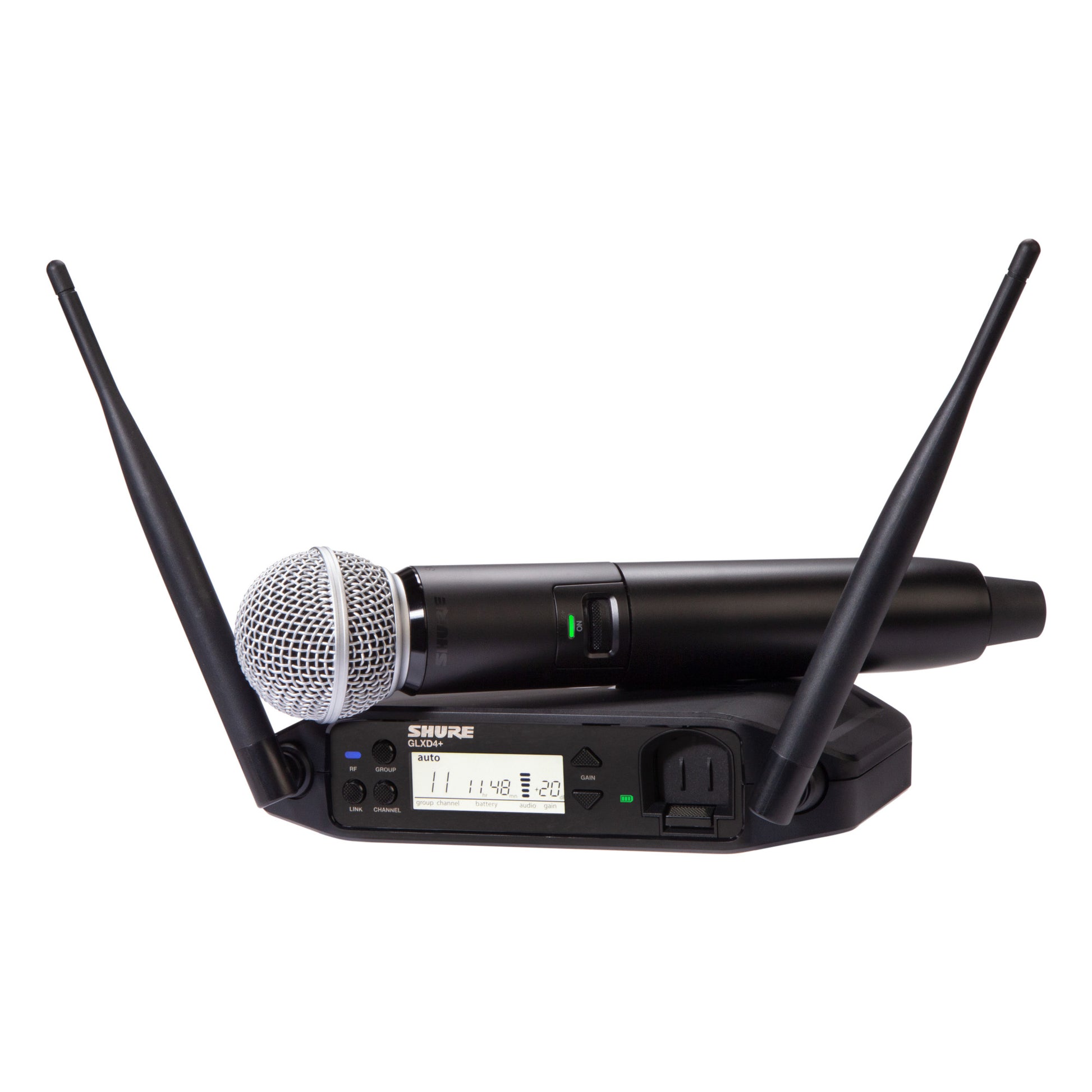 Shure GLXD24+/SM58 Dual Band Wireless Handheld Microphone System