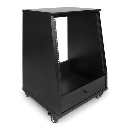 Gator GFW-ELITESTUDIORK12-BLK Frameworks Elite Angled 12U Studio Rack | Black