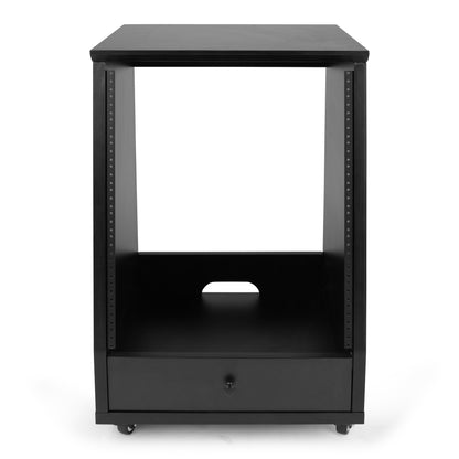 Gator GFW-ELITESTUDIORK12-BLK Frameworks Elite Angled 12U Studio Rack | Black