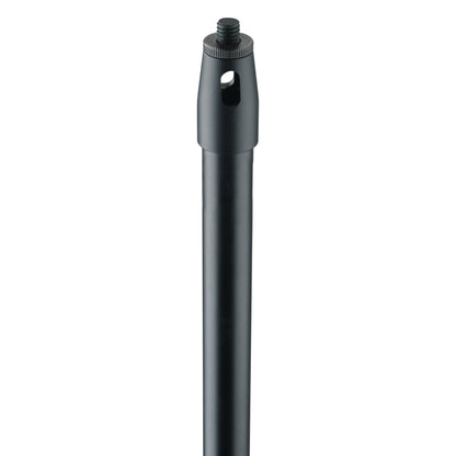 23783 carbon fiber mic fishing pole XL top tip detail showing threaded microphone mount and cable slot, K&M