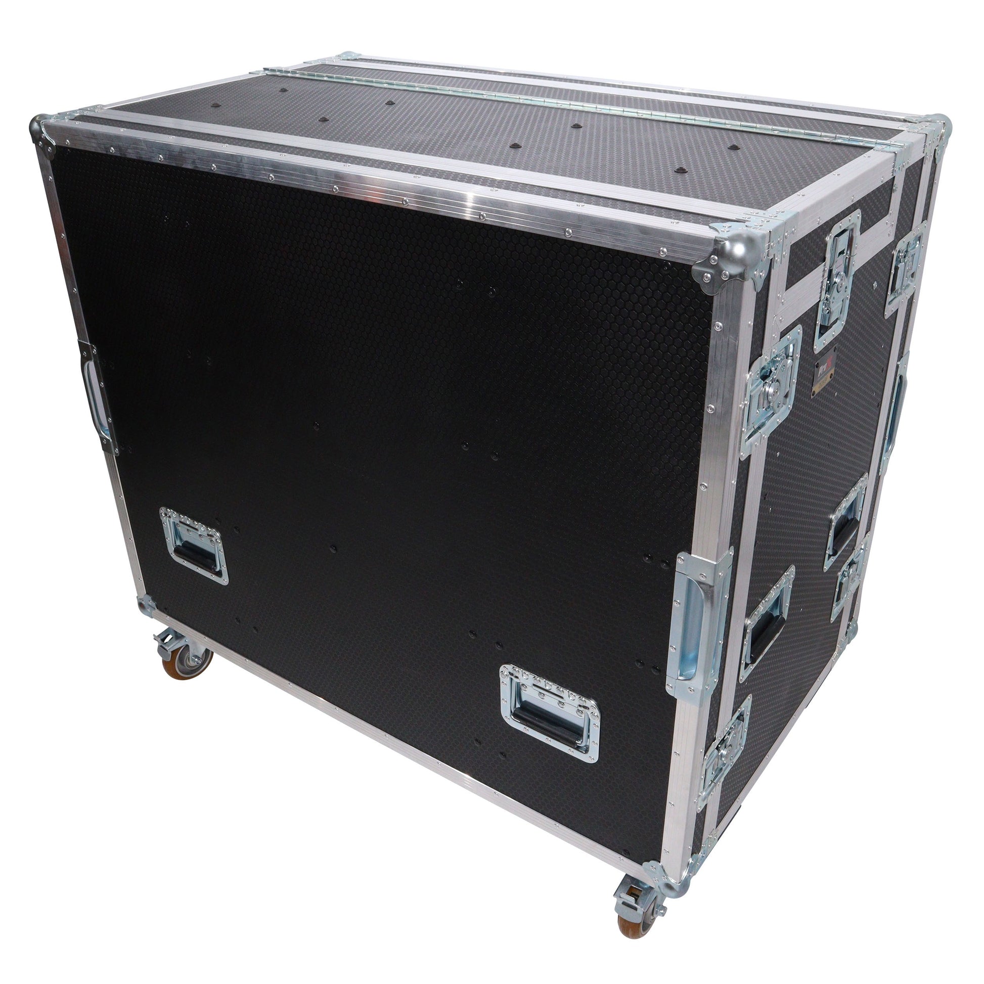 137388_ProX-Mobile-AV-Broadcasting-Workstation-Case-Portable-Rack-Desk-_-2x4U-Top-+-2x12U-Bottom-_-Silver_Black_ALT07sqr