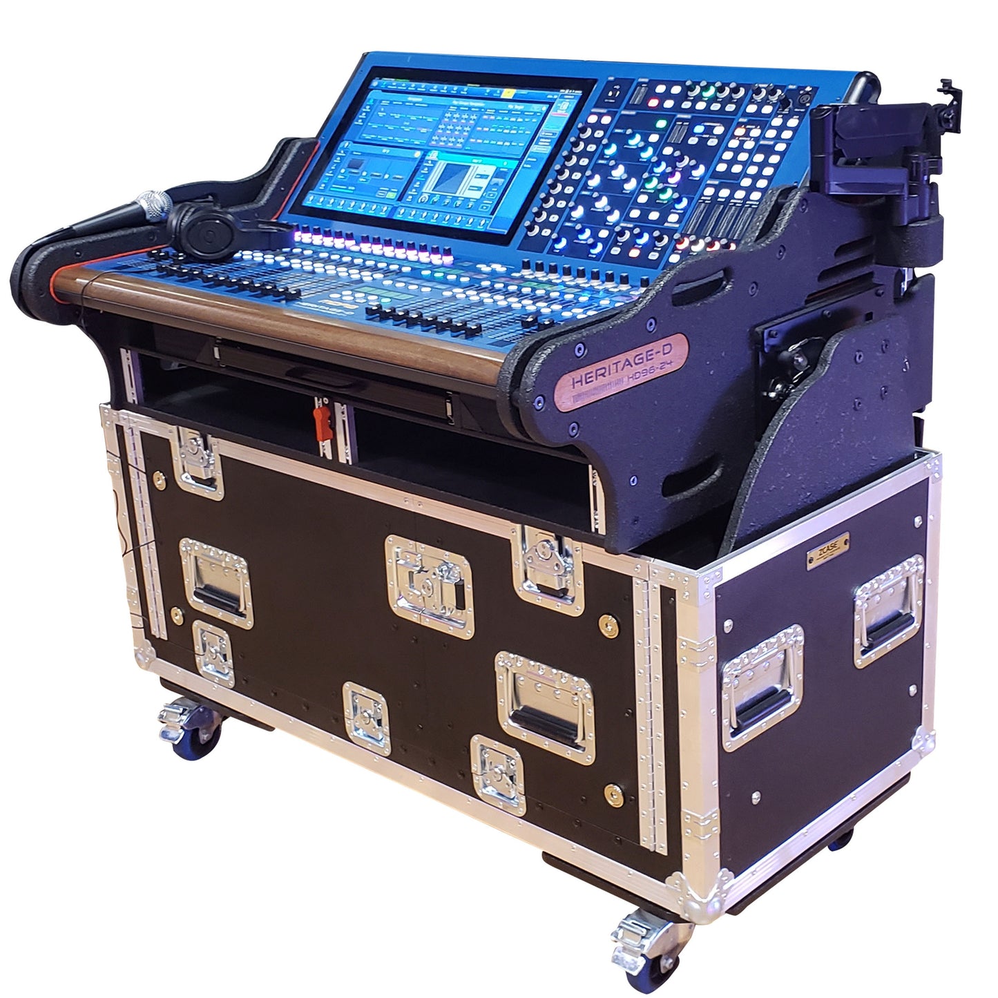 ProX Flip-Ready Hydraulic Console Case For Digital Audio Consoles | Midas Heritage D HD96-24 | Detachable