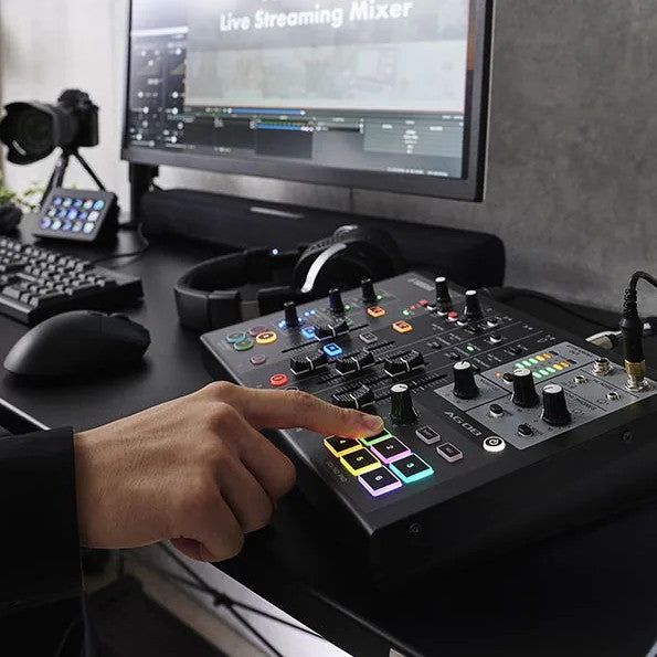 Yamaha AG08 8-Channel Live Streaming Mixer lifestyle black