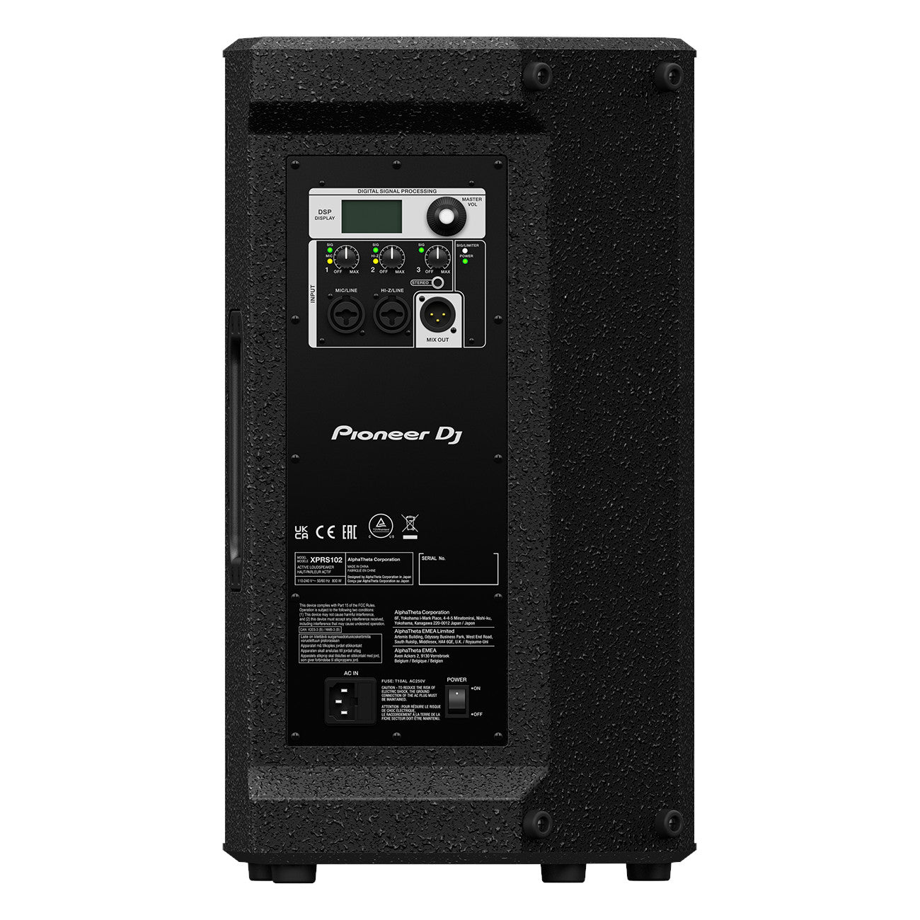 Pioneer XPRS102 10-Inch Powered Speaker back