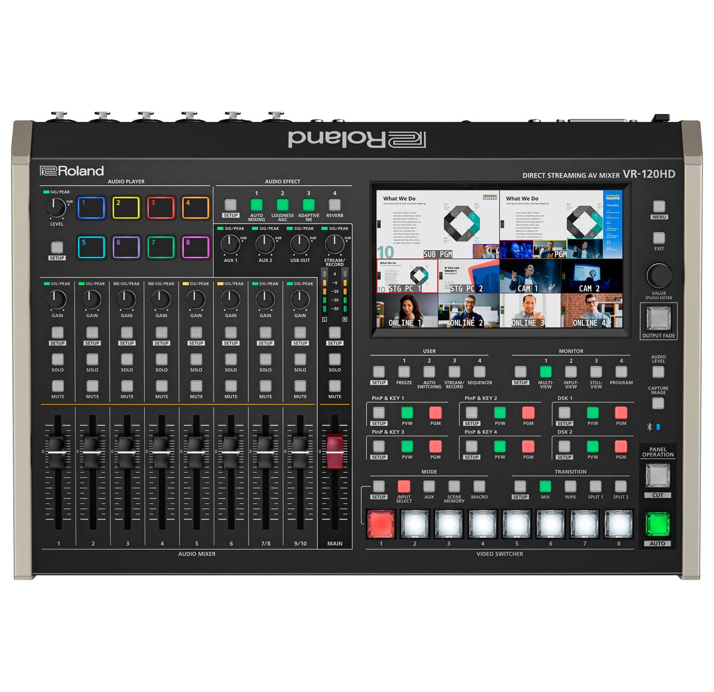 Roland VR-120HD Direct Streaming AV Mixer top