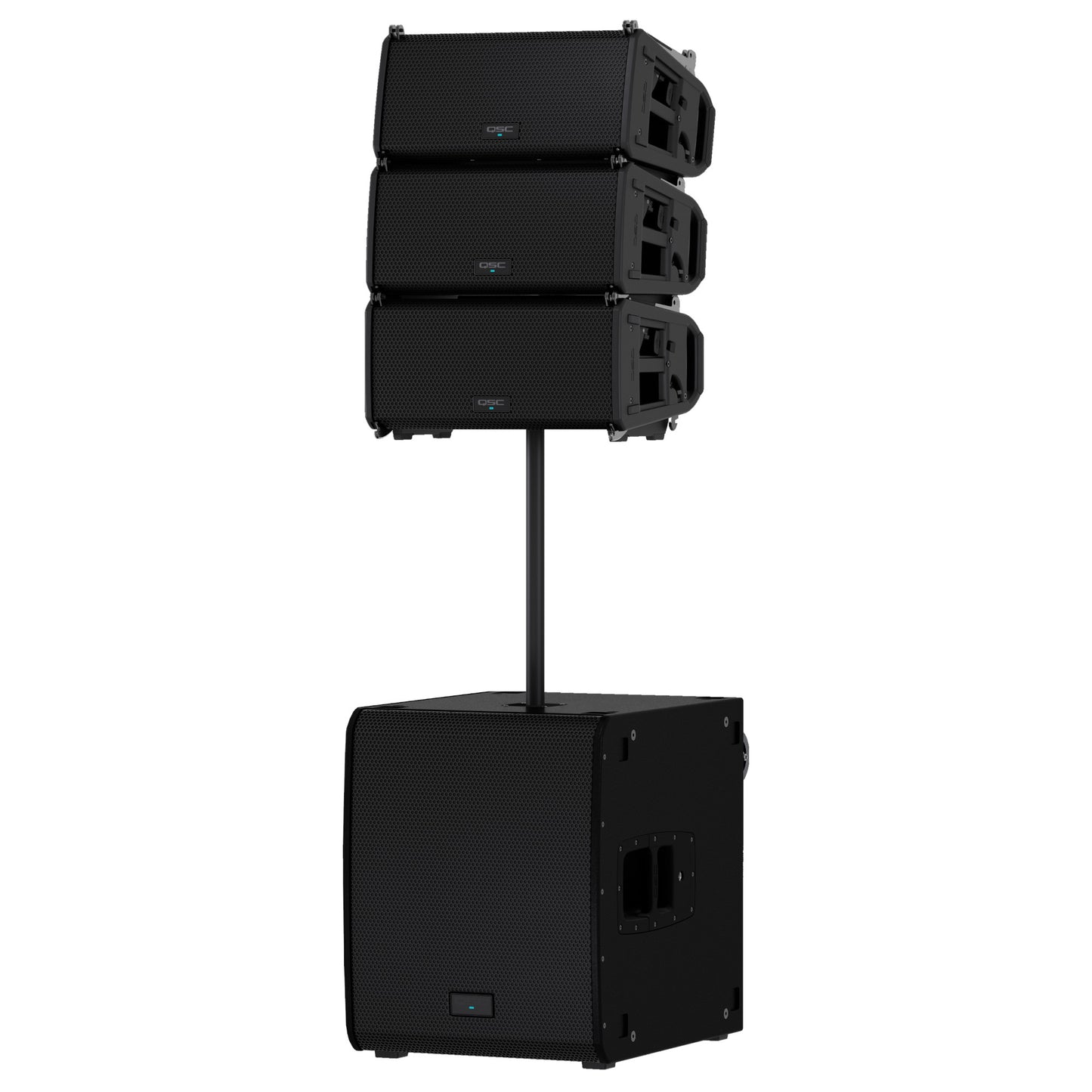 QSC LA108 8-Inch Powered Line Array Speaker mounted 2