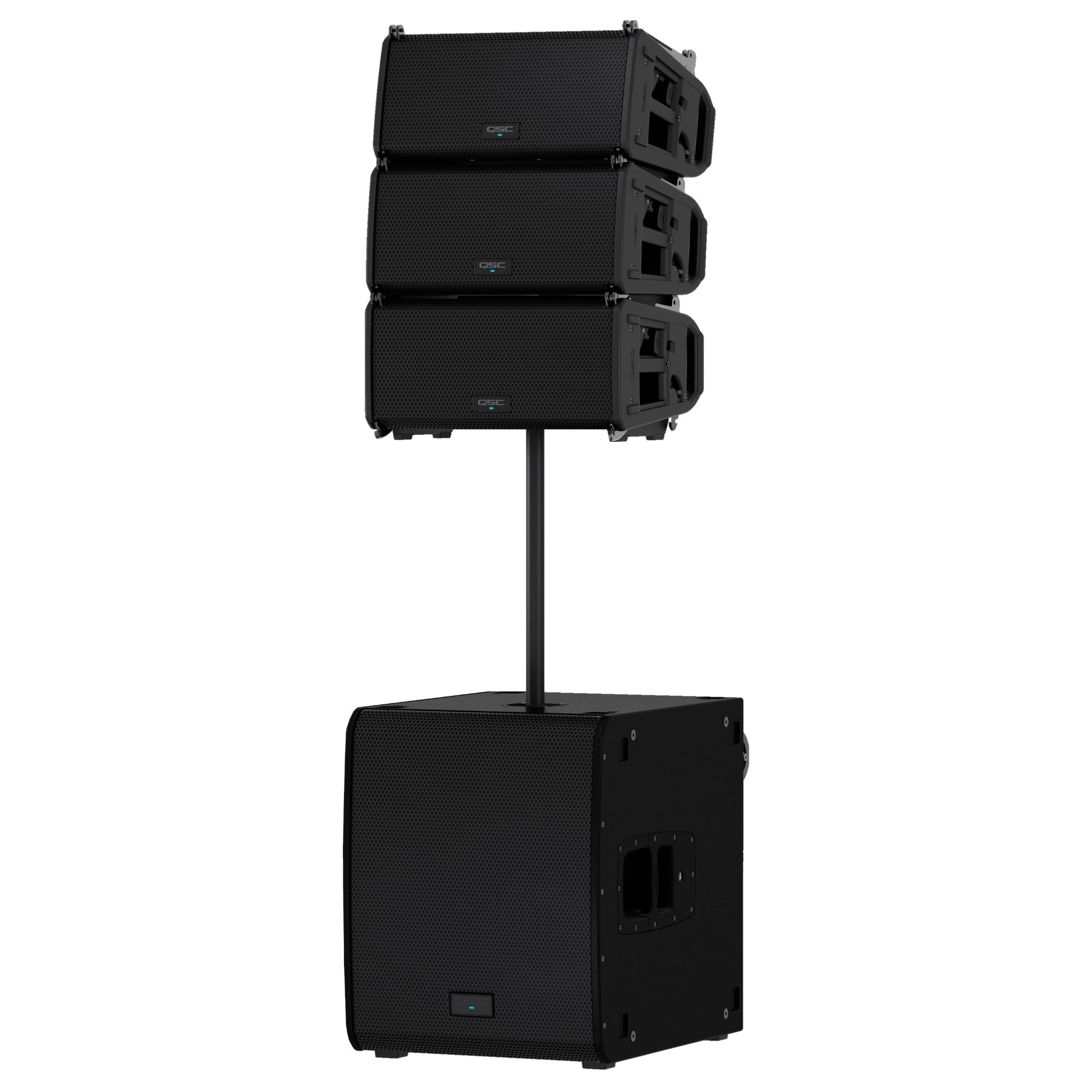 QSC LA108 8-Inch Powered Line Array Speaker mounted 2