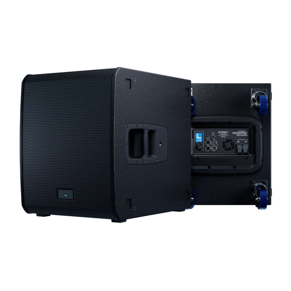 QSC LS118 18-in Direct Radiating Powered Subwoofer side reference