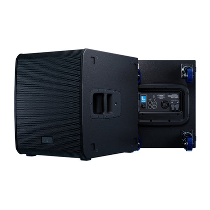 QSC LS118 18-in Direct Radiating Powered Subwoofer side reference
